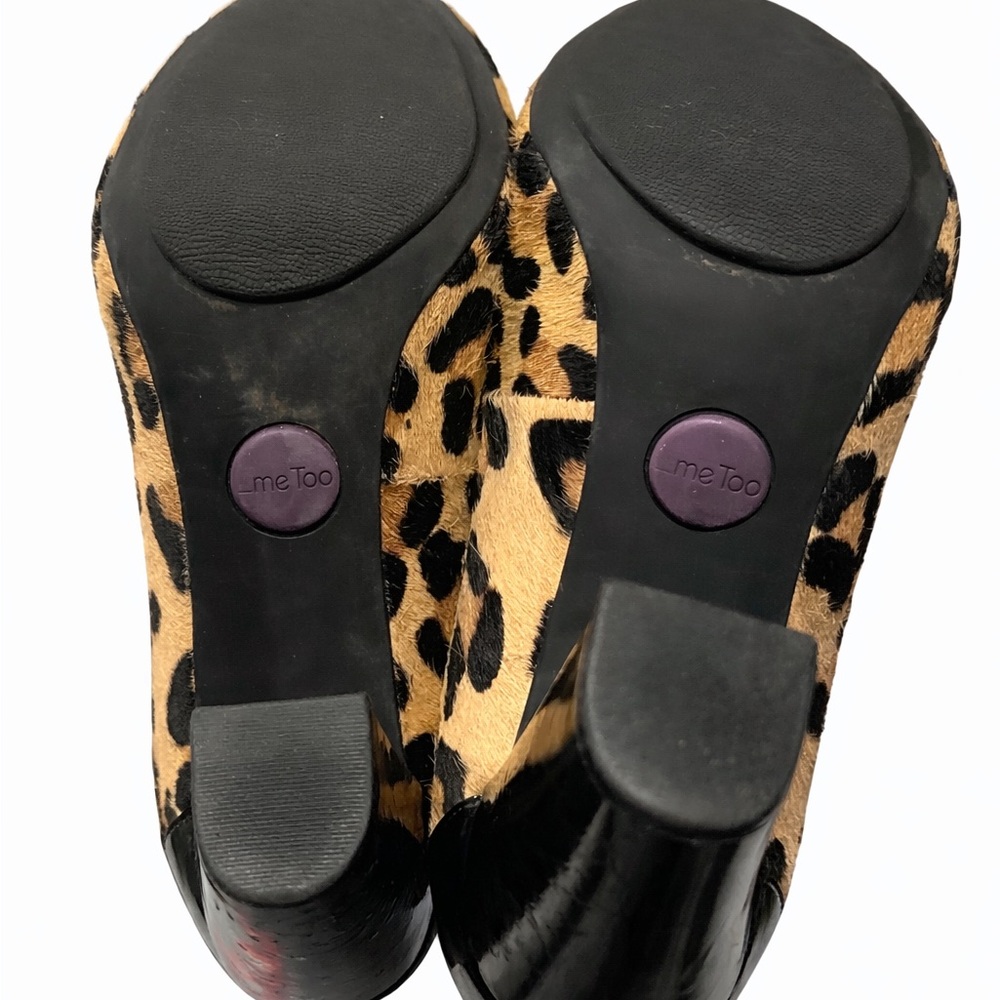 Me‎ Too Leopard Print Heels Women’s Size 8M Chunky Block Heel Pumps - Picture 6 of 6